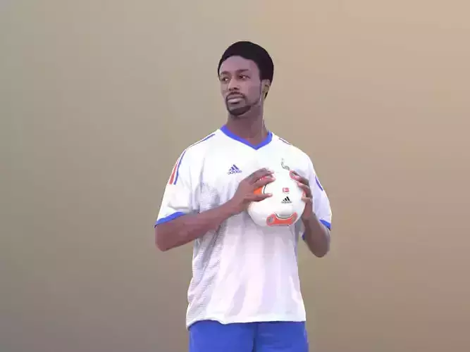 Bruce 10385 - Soccer Man Low-poly 3D model