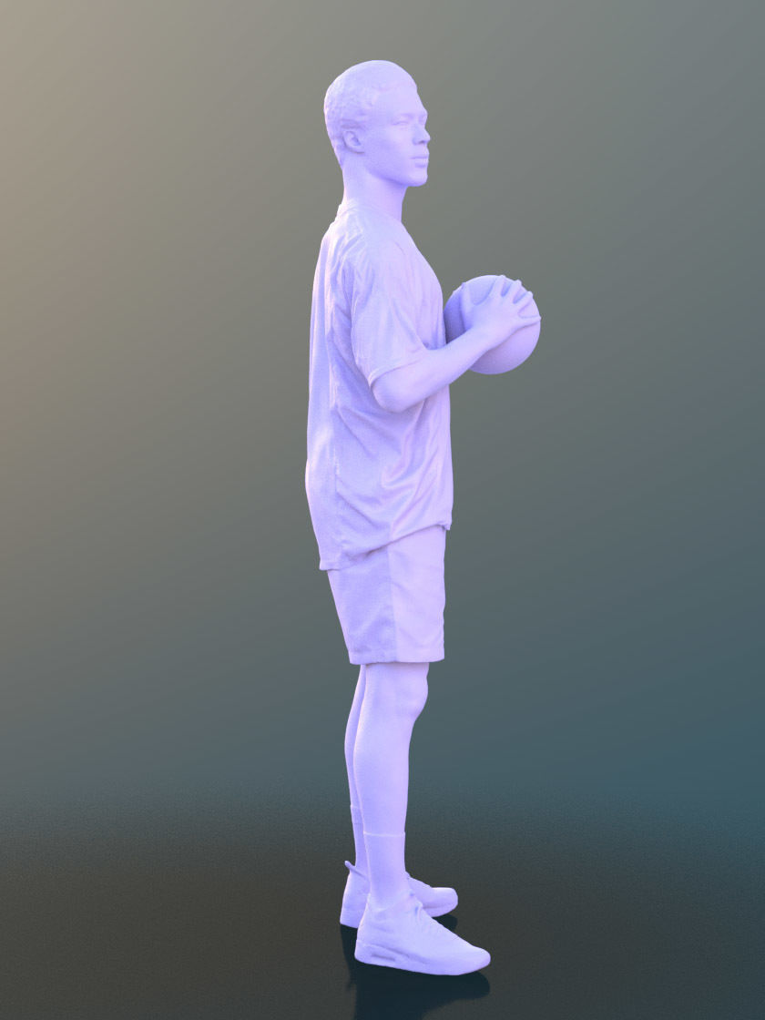 Bruce 10385 - Soccer Man Low-poly 3D model_4