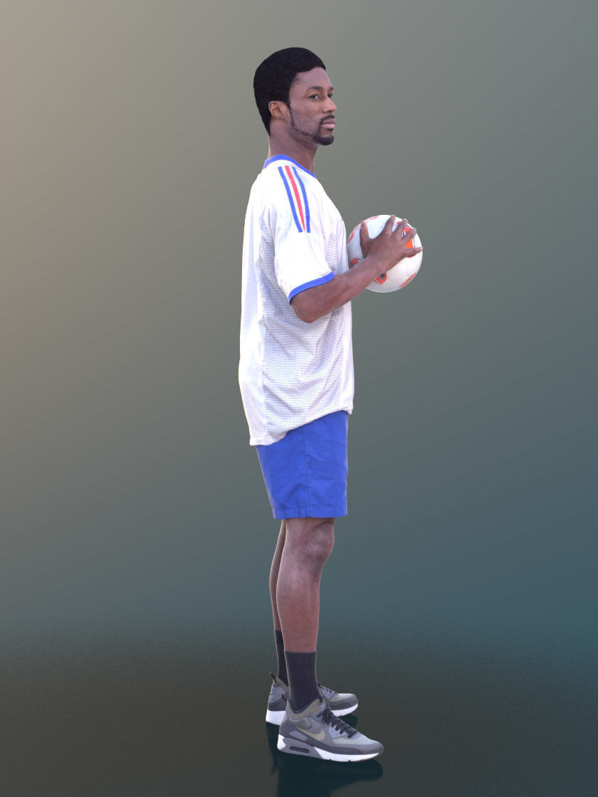 Bruce 10385 - Soccer Man Low-poly 3D model_2