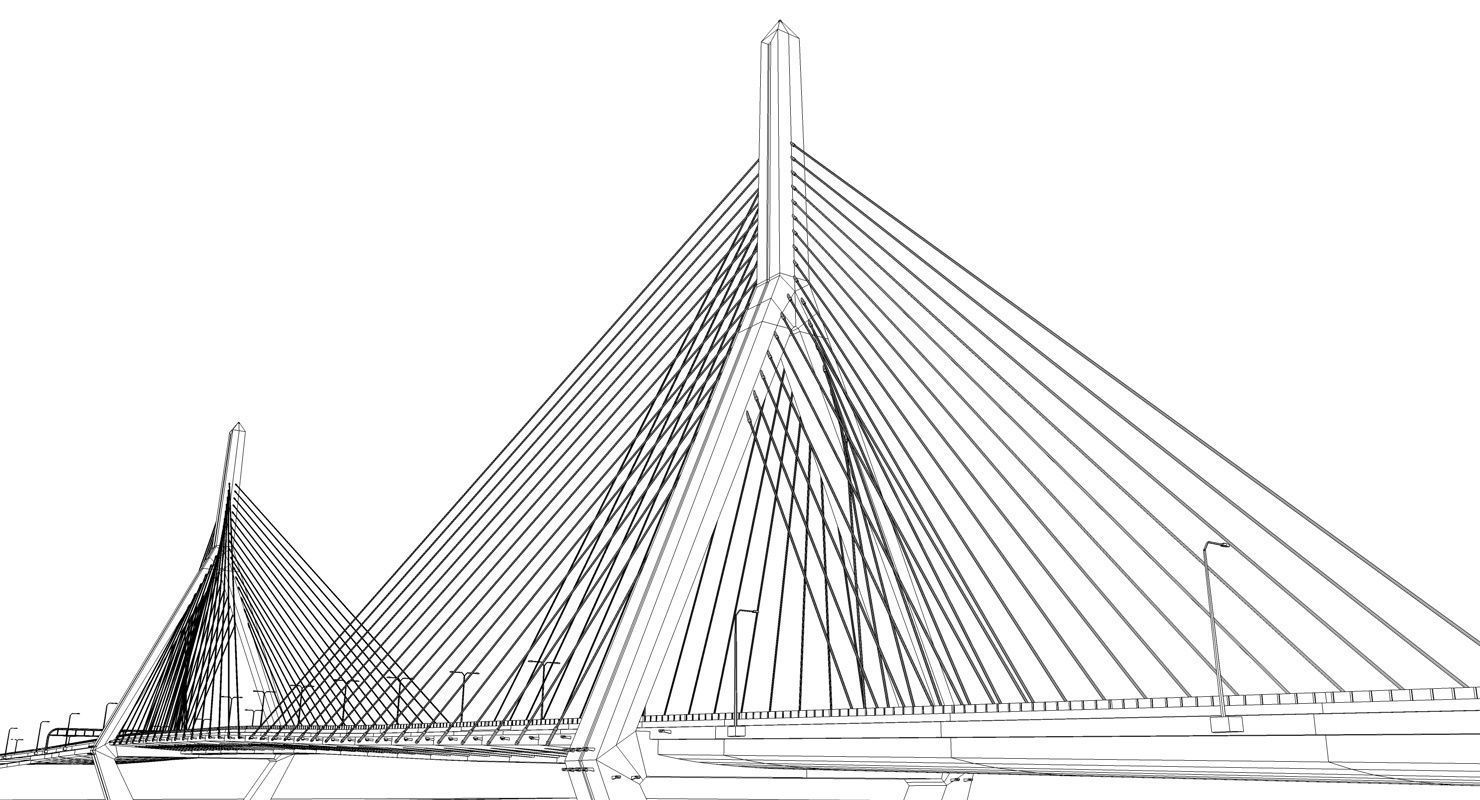 Boston Zakim Bridge 3D model_18