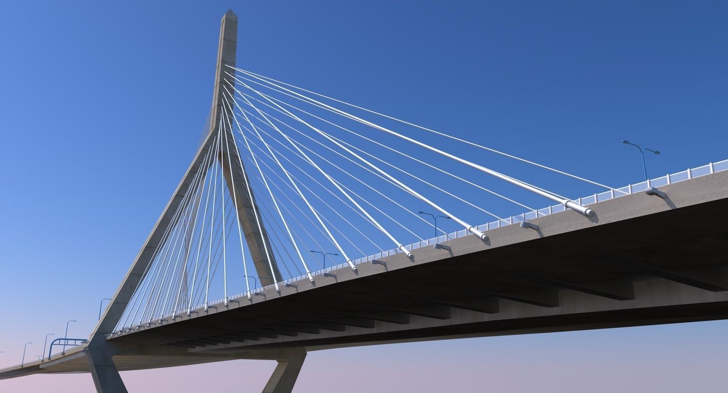 Boston Zakim Bridge 3D model_3