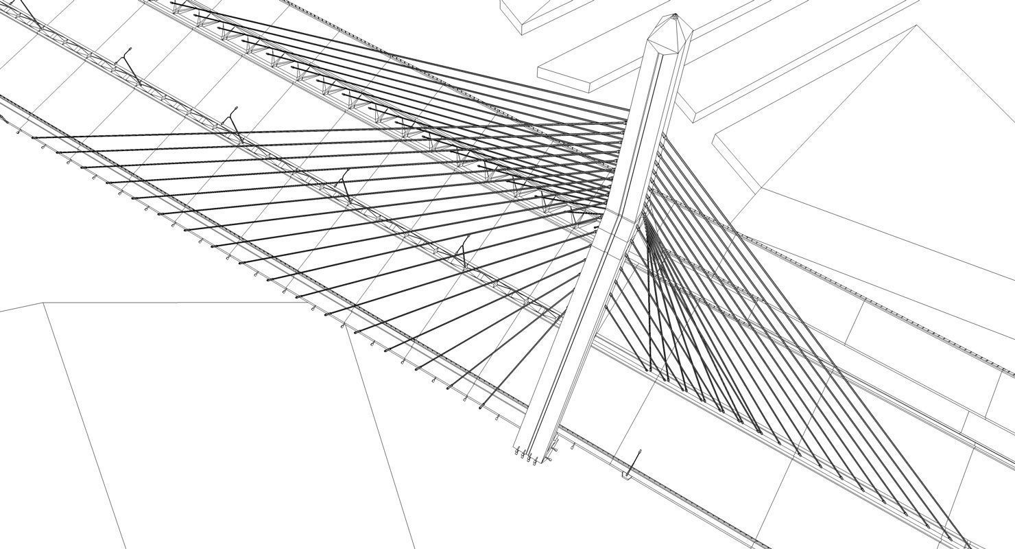 Boston Zakim Bridge 3D model_16