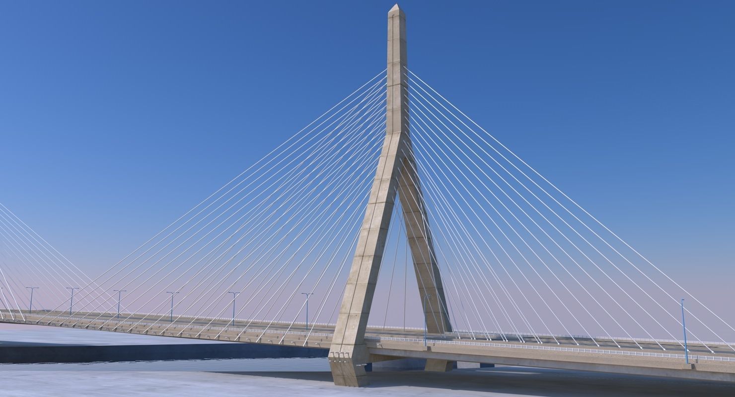 Boston Zakim Bridge 3D model_4