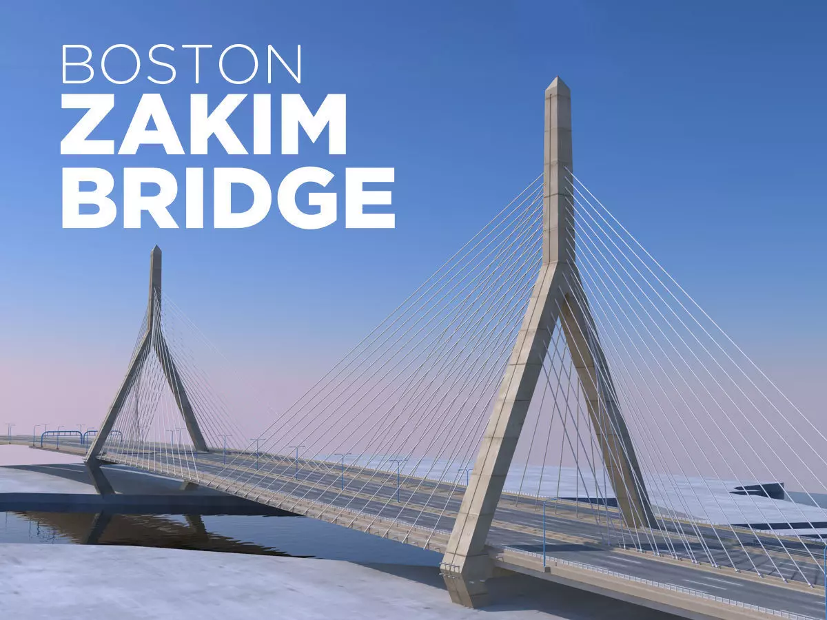 Boston Zakim Bridge 3D model_0