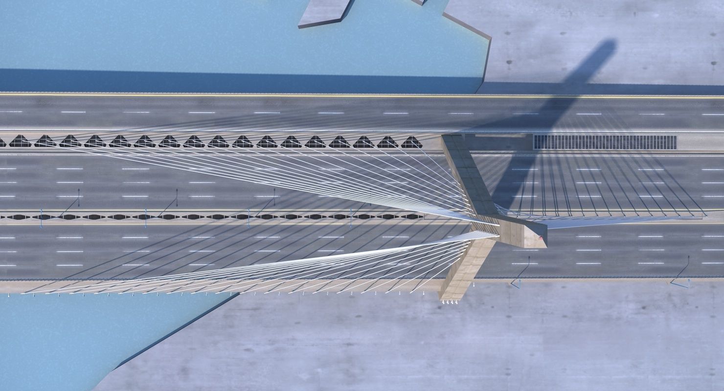 Boston Zakim Bridge 3D model_9