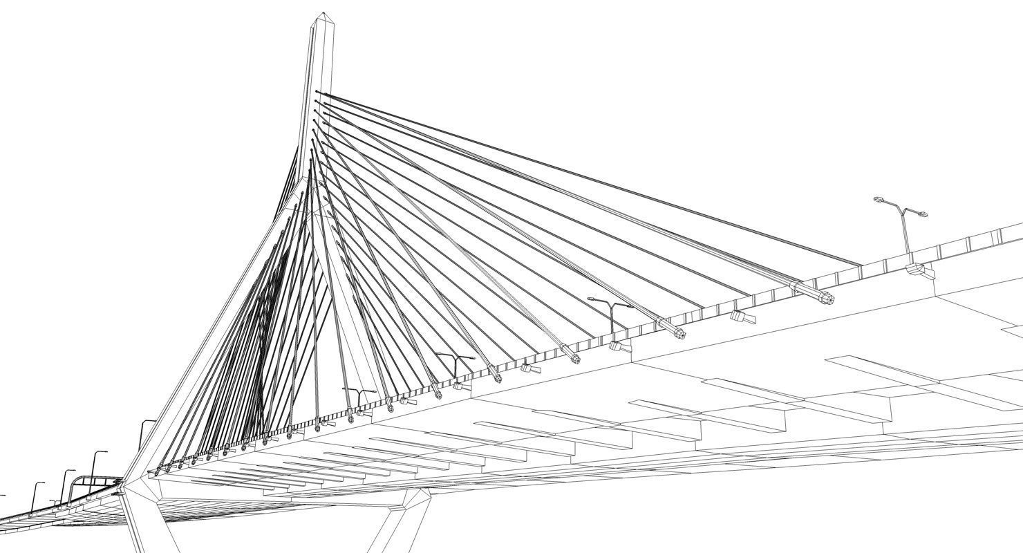 Boston Zakim Bridge 3D model_13