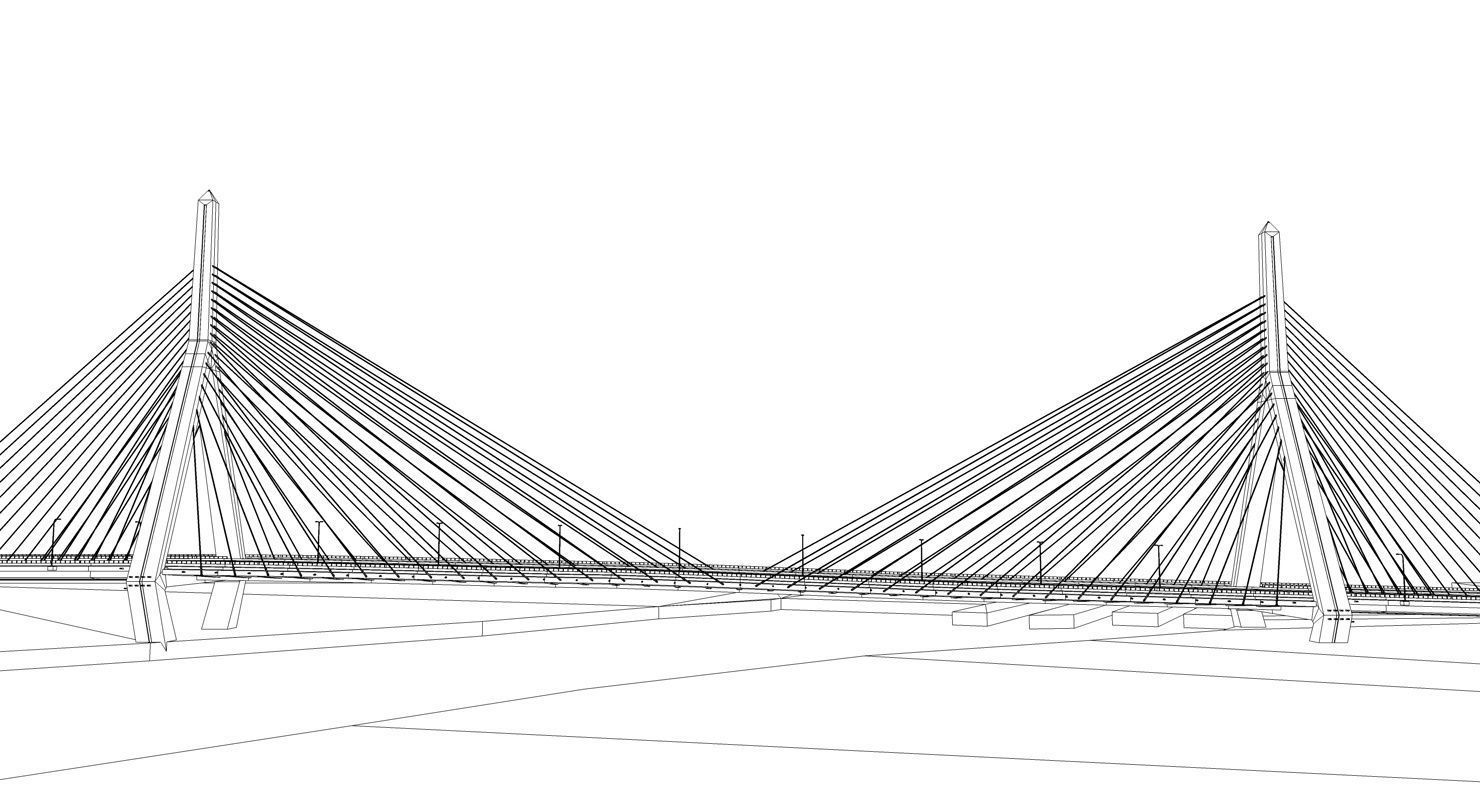Boston Zakim Bridge 3D model_17