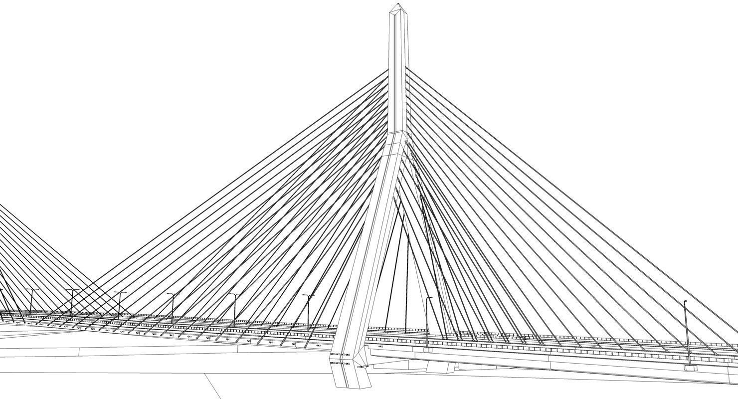 Boston Zakim Bridge 3D model_14