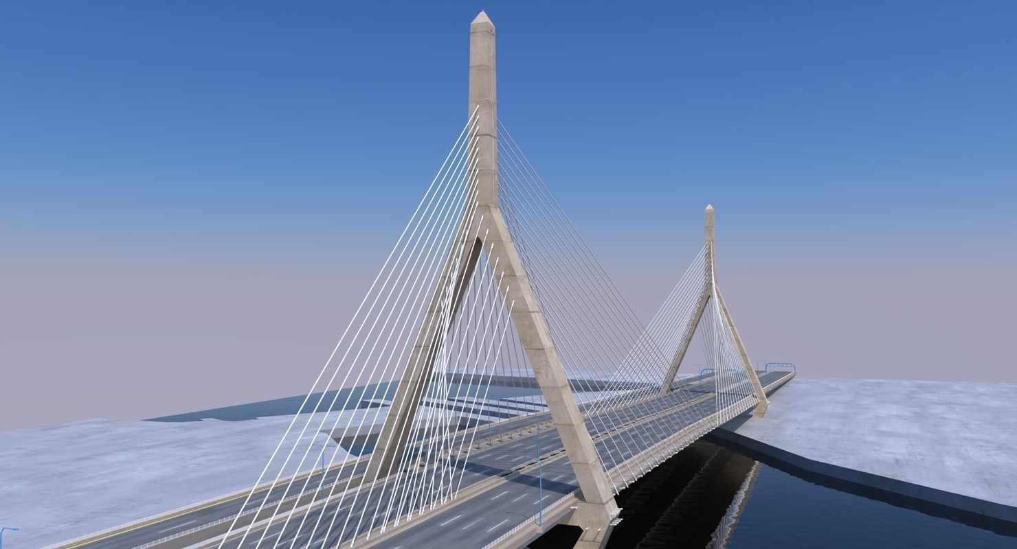Boston Zakim Bridge 3D model_2