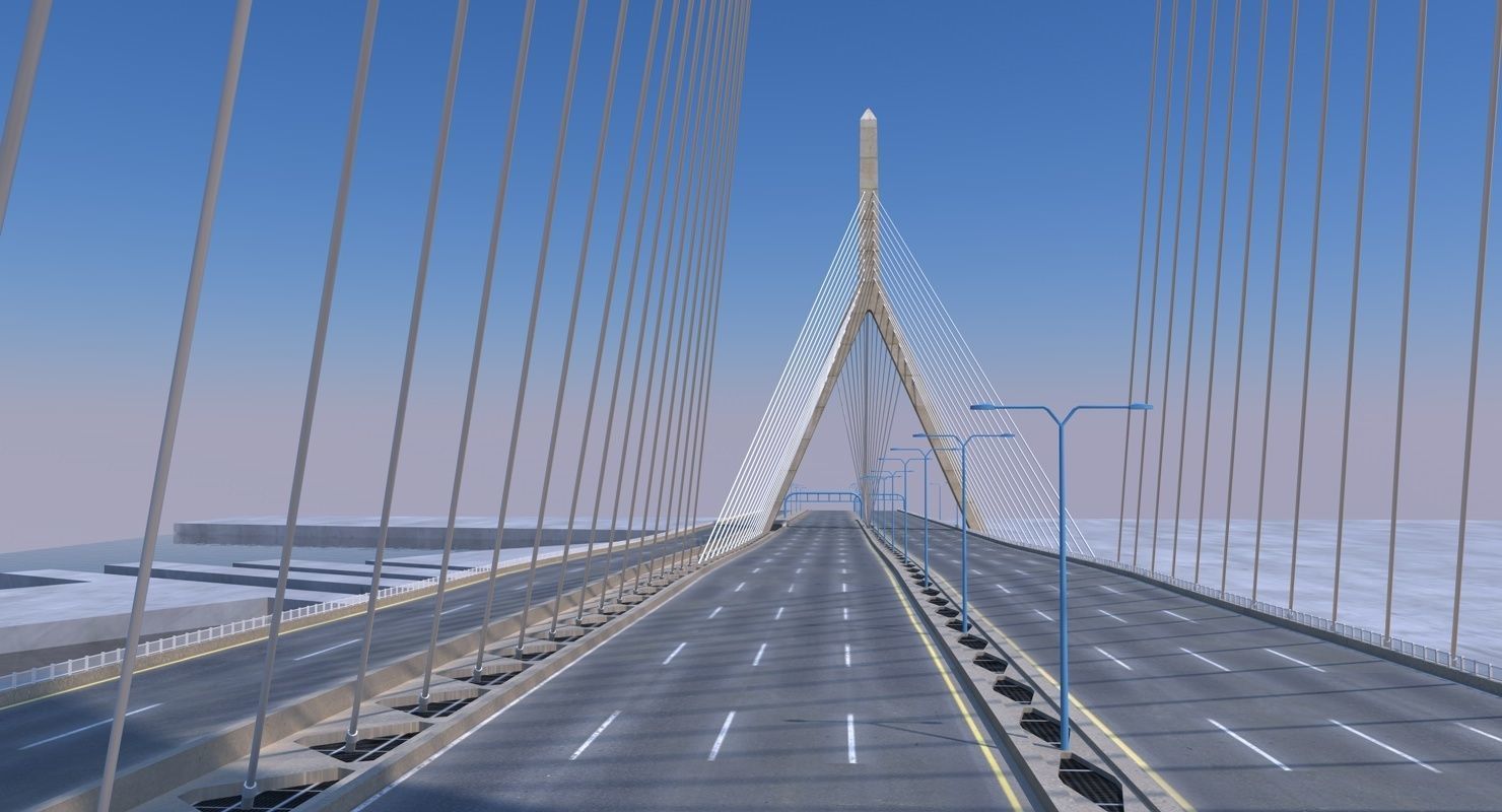 Boston Zakim Bridge 3D model_5