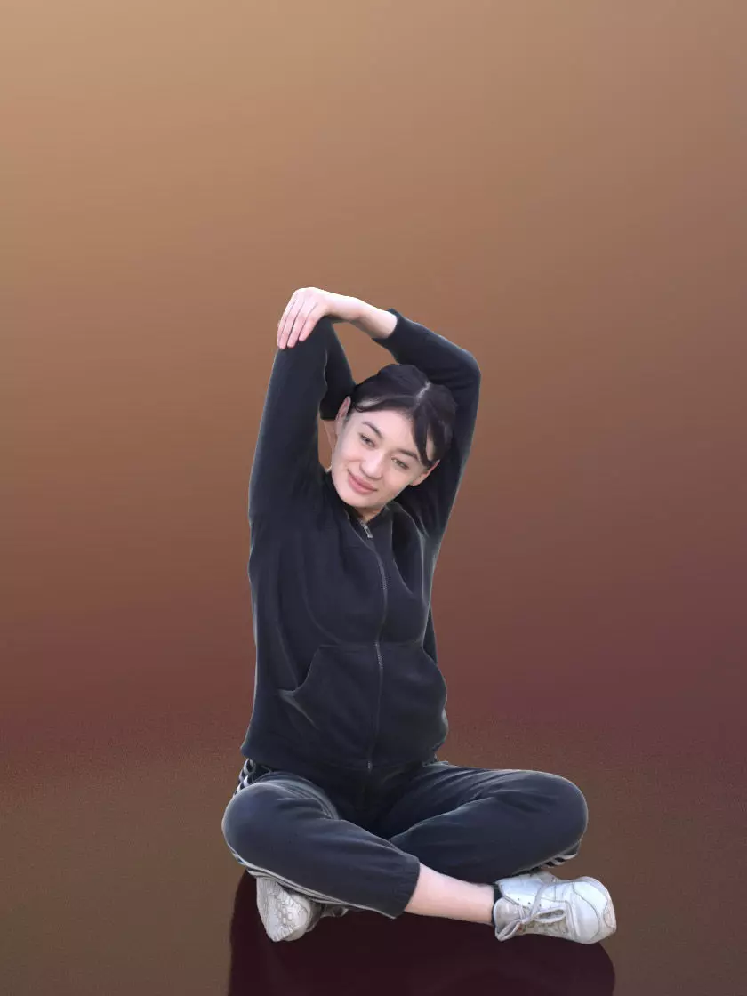 Francine 10335 - Stretching Sport Girl Low-poly 3D model