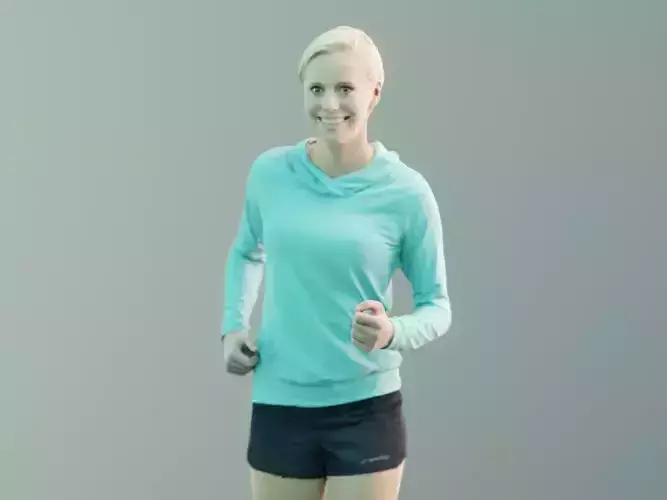 Ina 10060 - Sport Walking Girl Low-poly 3D model