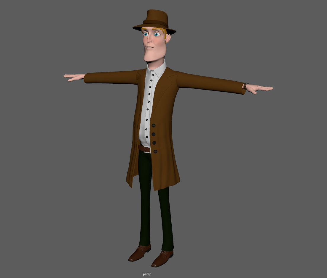 Detective Cartoon 3D model_17