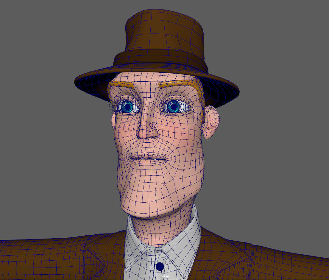 Detective Cartoon 3D model_24