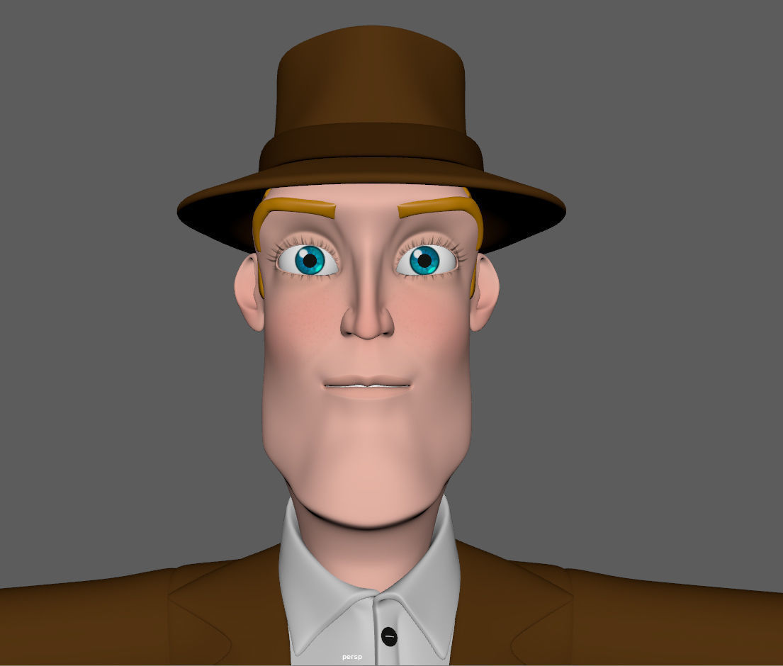 Detective Cartoon 3D model_21