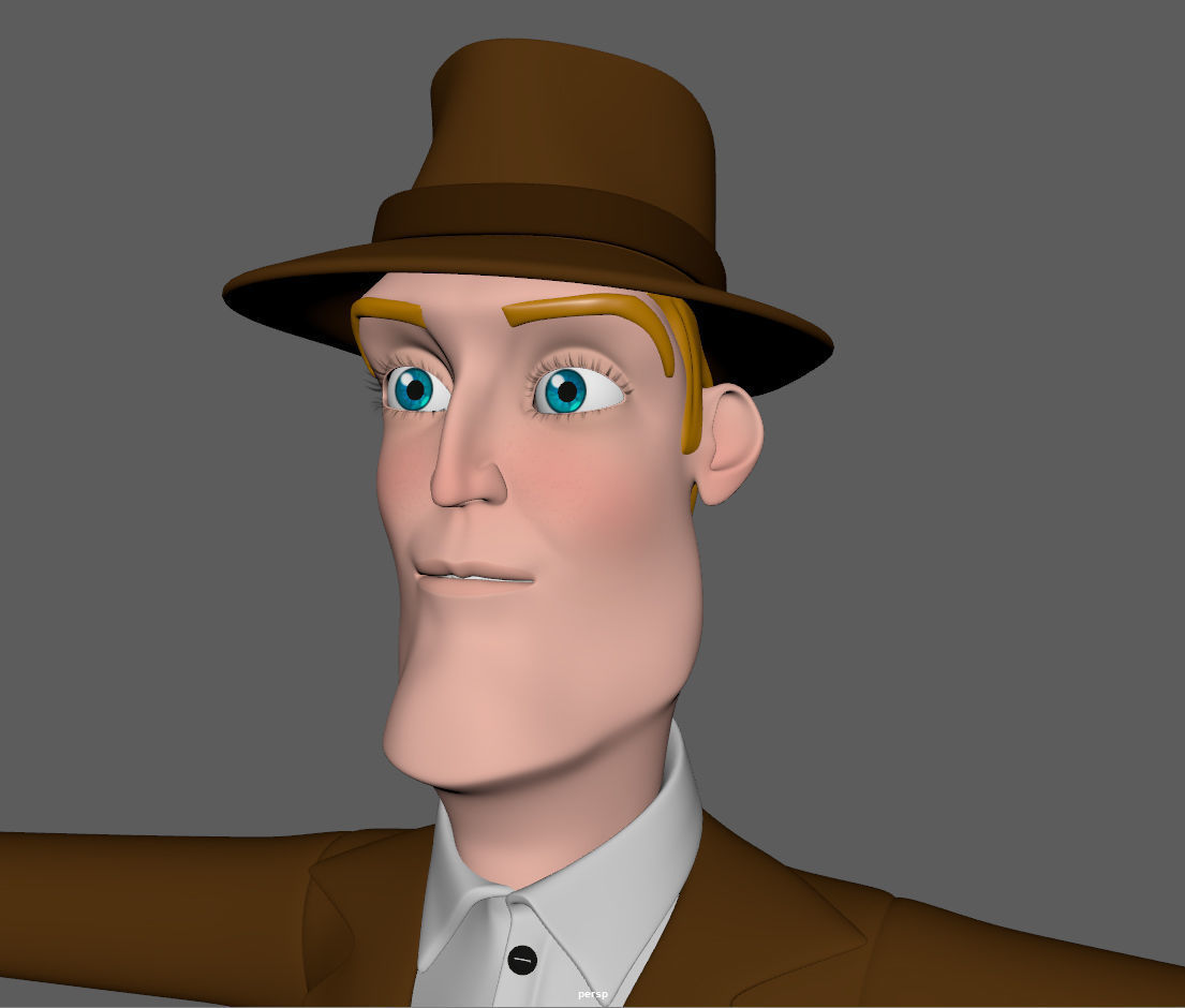 Detective Cartoon 3D model_23