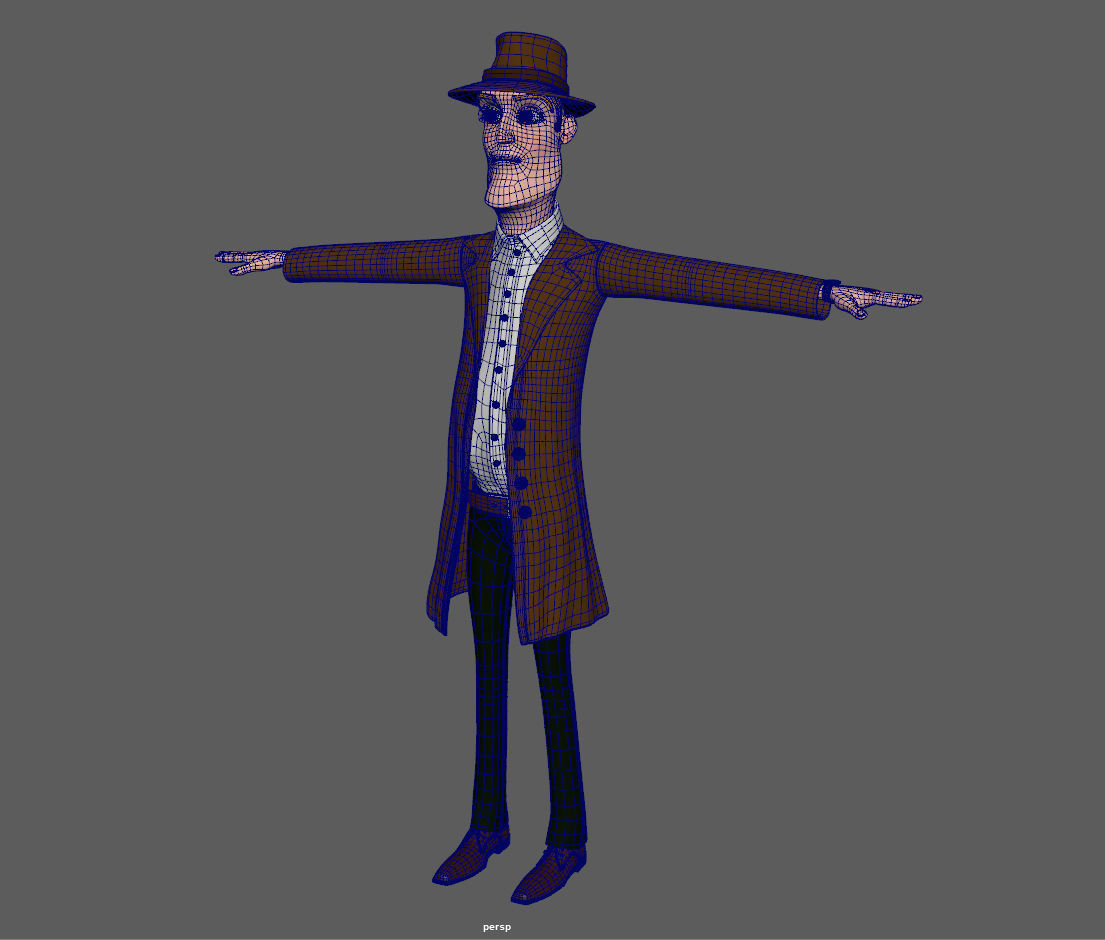 Detective Cartoon 3D model_18