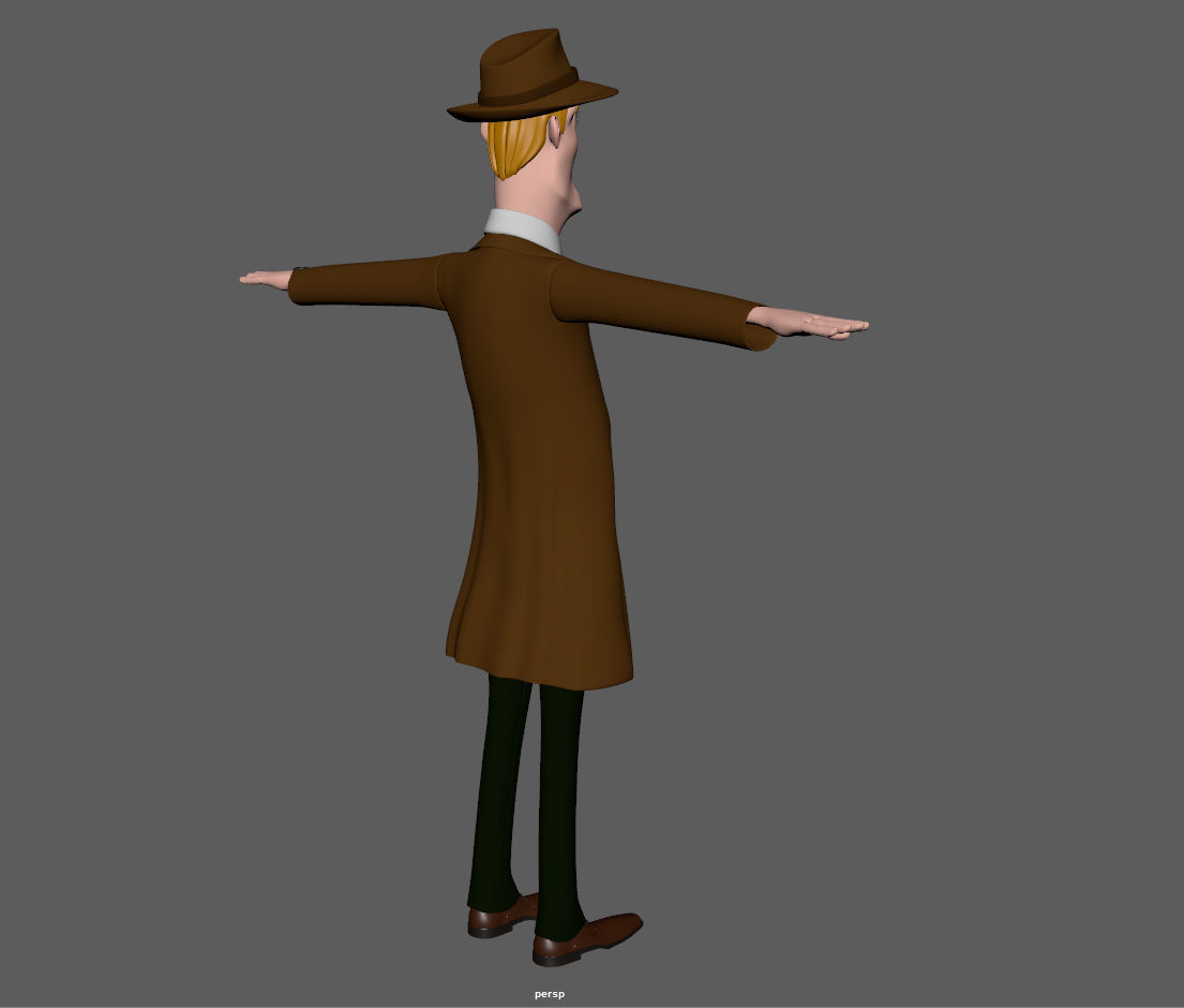 Detective Cartoon 3D model_20