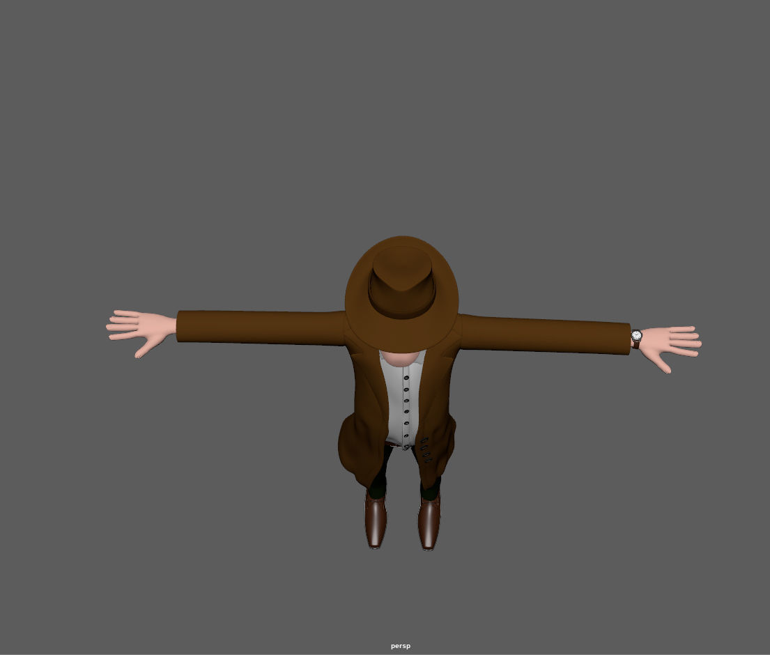Detective Cartoon 3D model_26