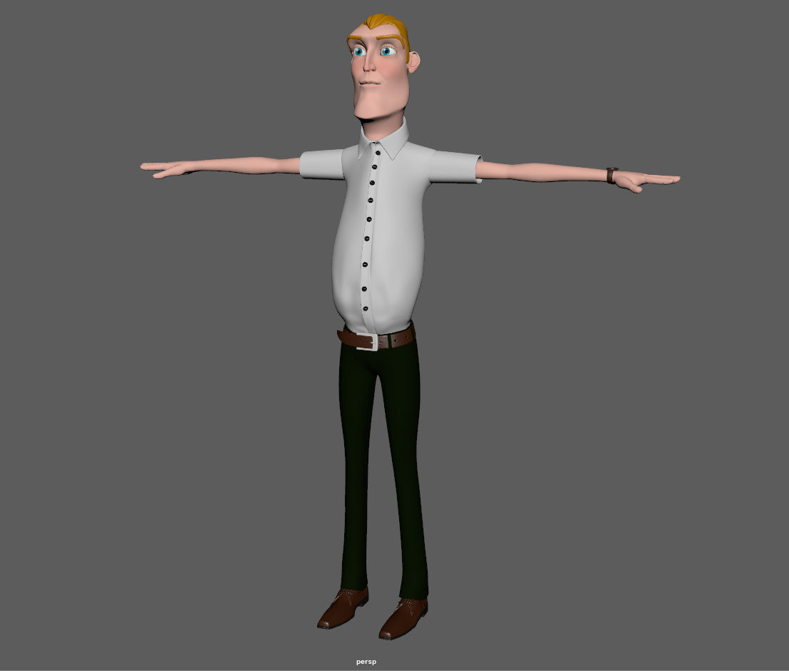 Detective Cartoon 3D model_31