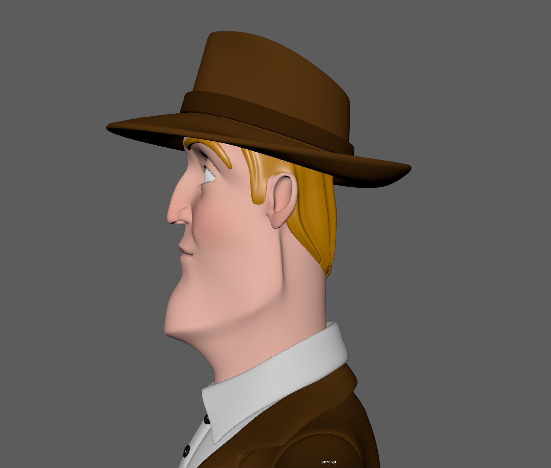 Detective Cartoon 3D model_22