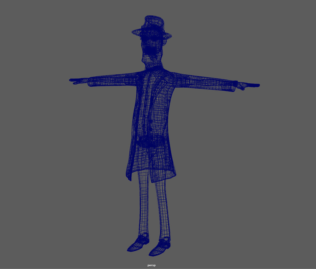 Detective Cartoon 3D model_30