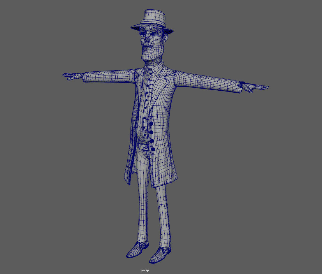 Detective Cartoon 3D model_19