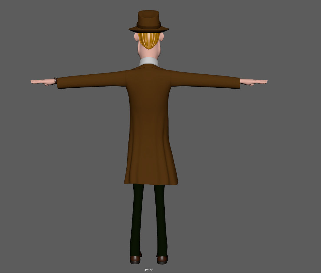 Detective Cartoon 3D model_16