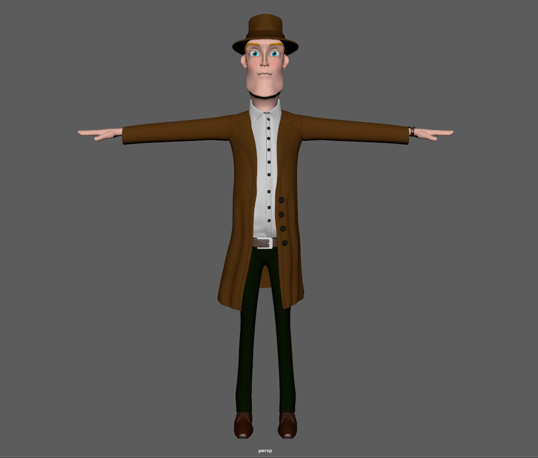 Detective Cartoon 3D model_14