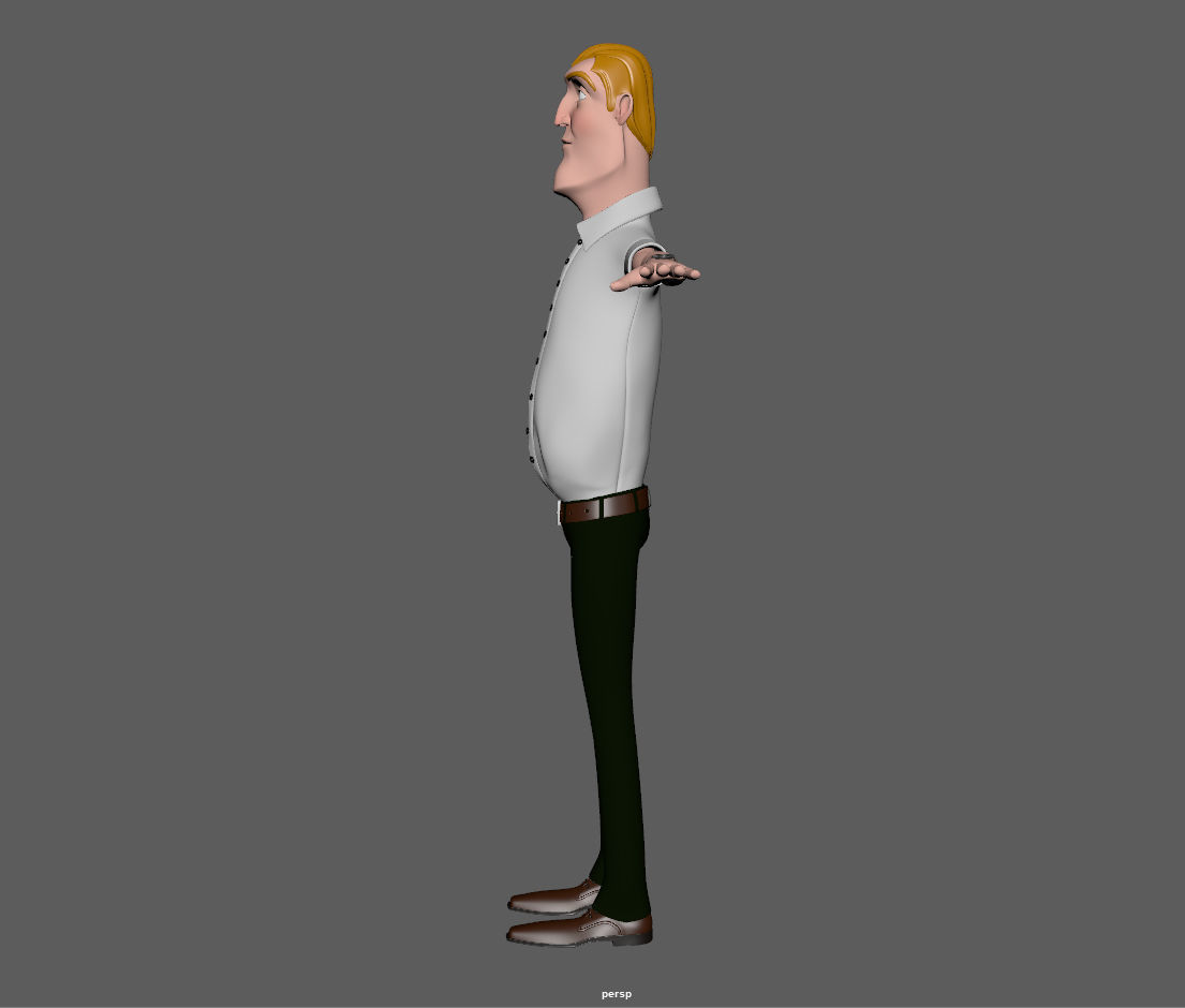Detective Cartoon 3D model_33