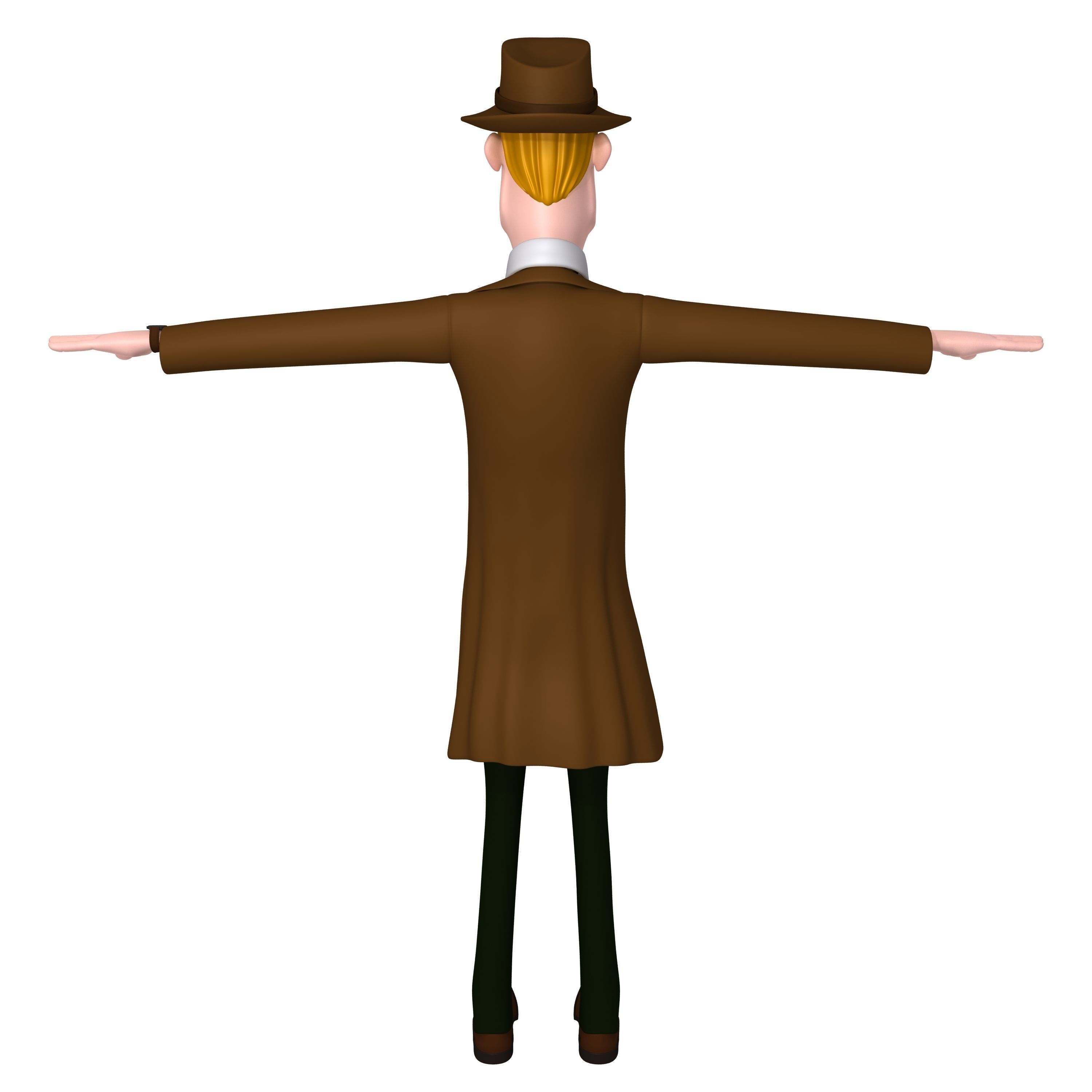 Detective Cartoon 3D model_4