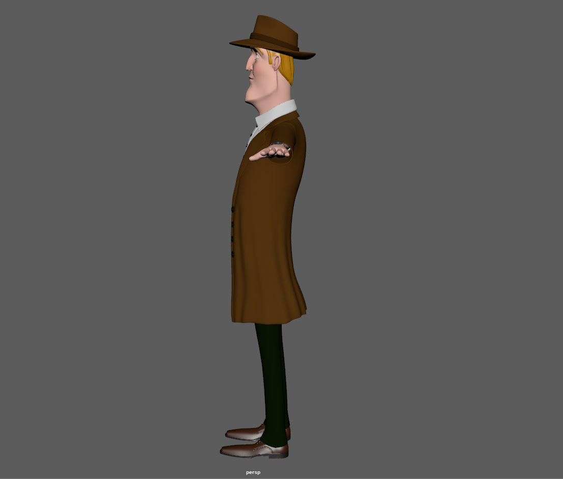 Detective Cartoon 3D model_15