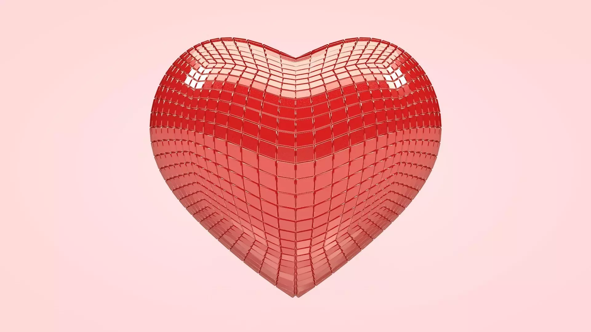Heart - Disco Heart Low-poly 3D model_0