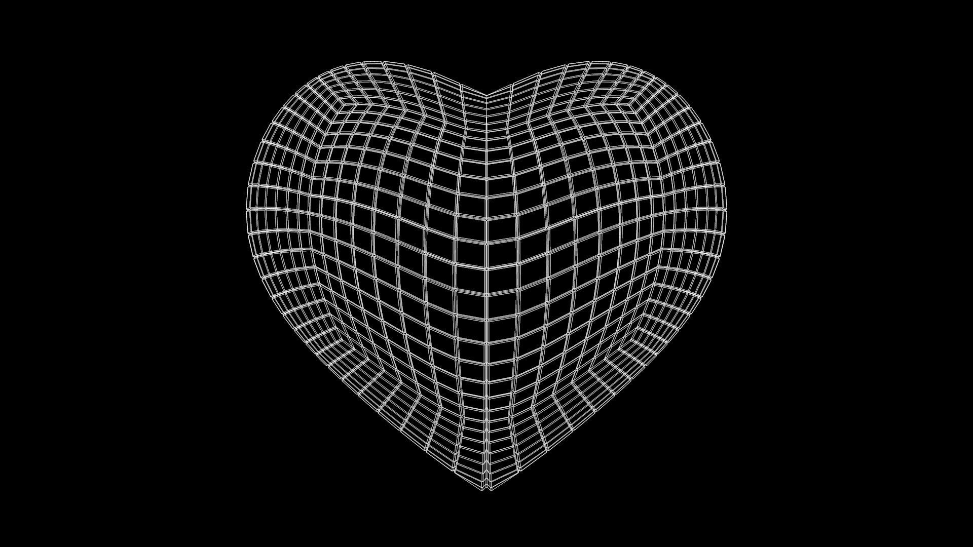 Heart - Disco Heart Low-poly 3D model_7