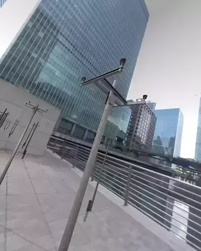 Wooden Electricity Pole with Concrete Connection - Object  028