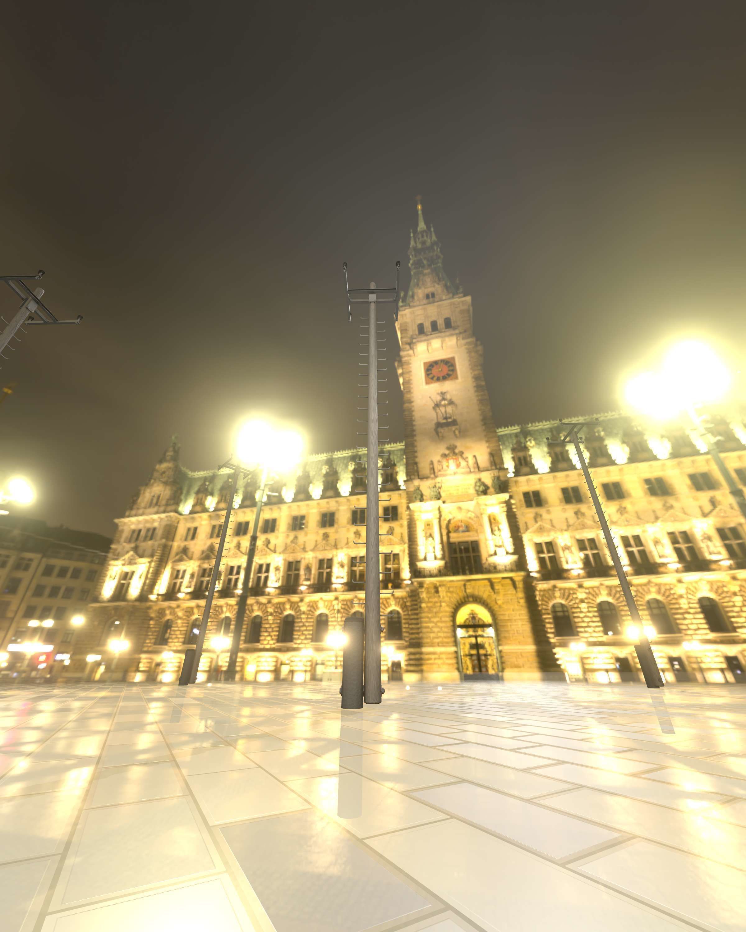 Wooden Electricity Pole with Ladder - Object 029 Low-poly 3D model_5