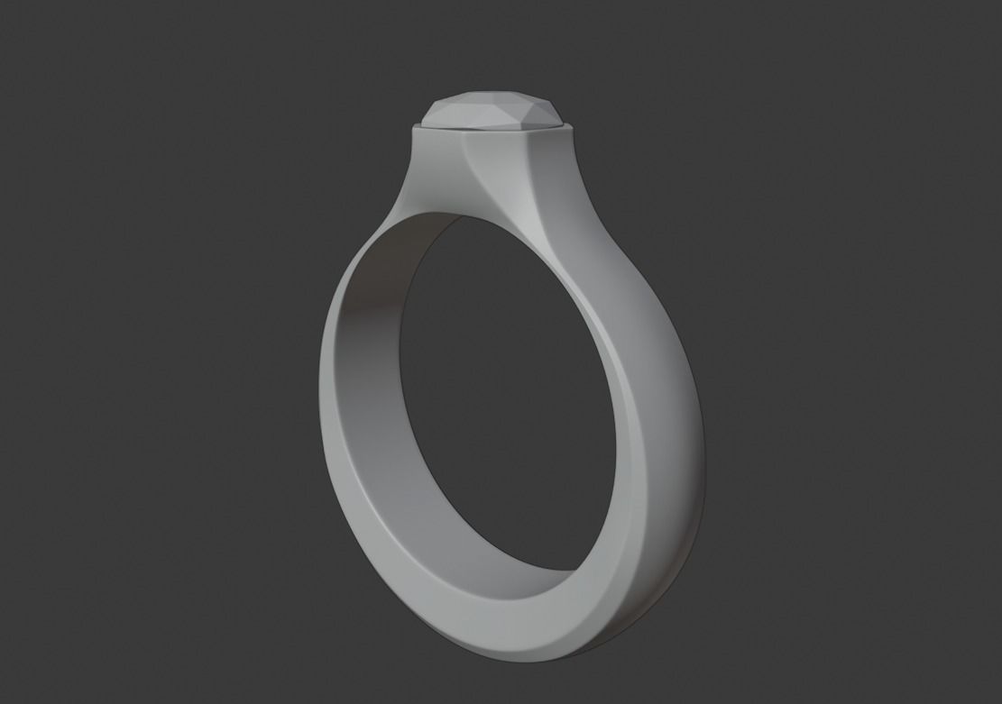 diamond ring Low-poly 3D model_2