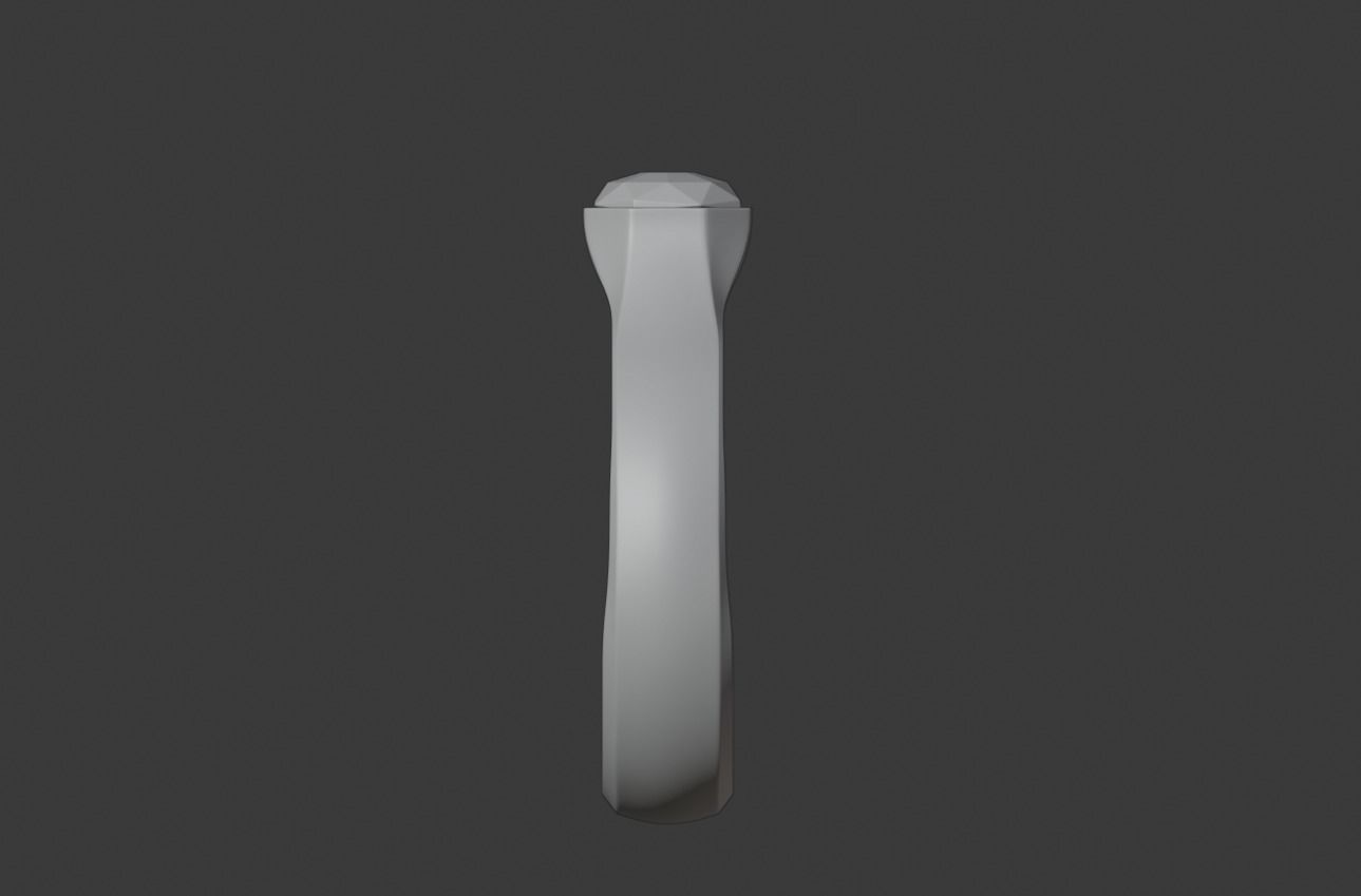diamond ring Low-poly 3D model_3
