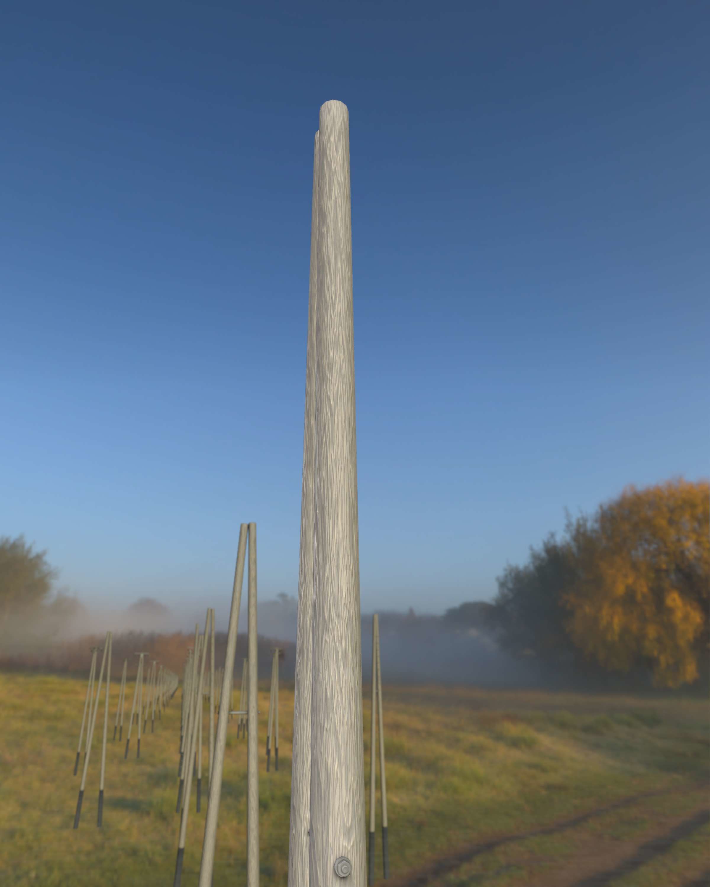 Wooden A-Pole without Ladder - Object 032 Low-poly 3D model_28