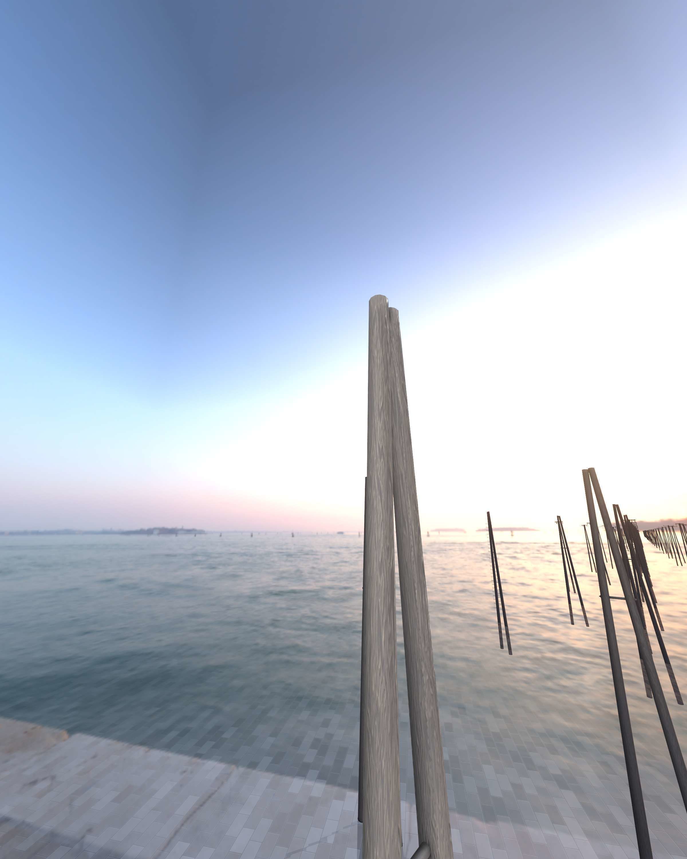 Wooden A-Pole without Ladder - Object 032 Low-poly 3D model_40