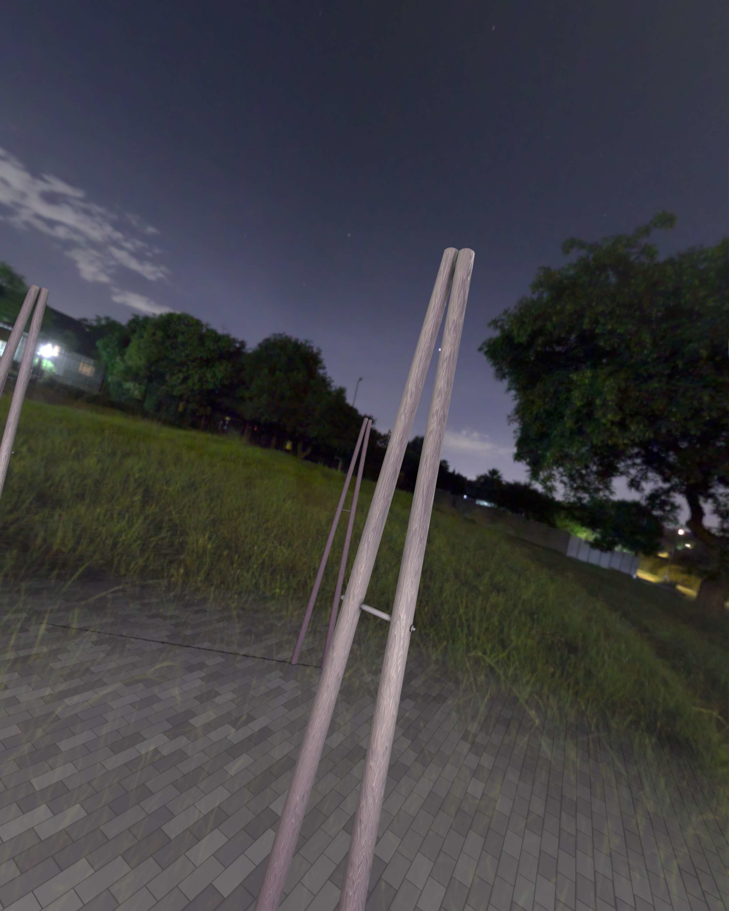 Wooden A-Pole without Ladder - Object 032 Low-poly 3D model_13