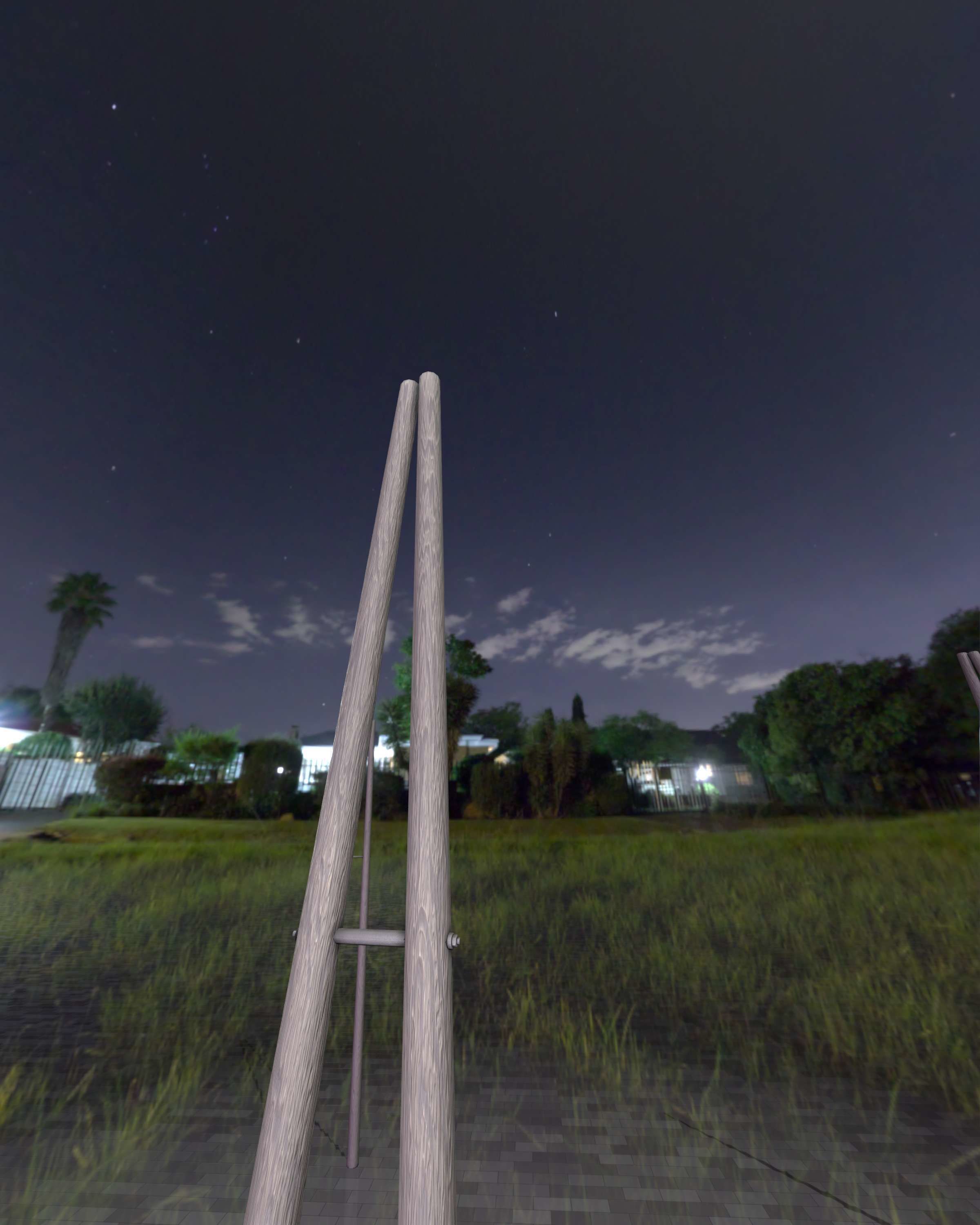 Wooden A-Pole without Ladder - Object 032 Low-poly 3D model_22