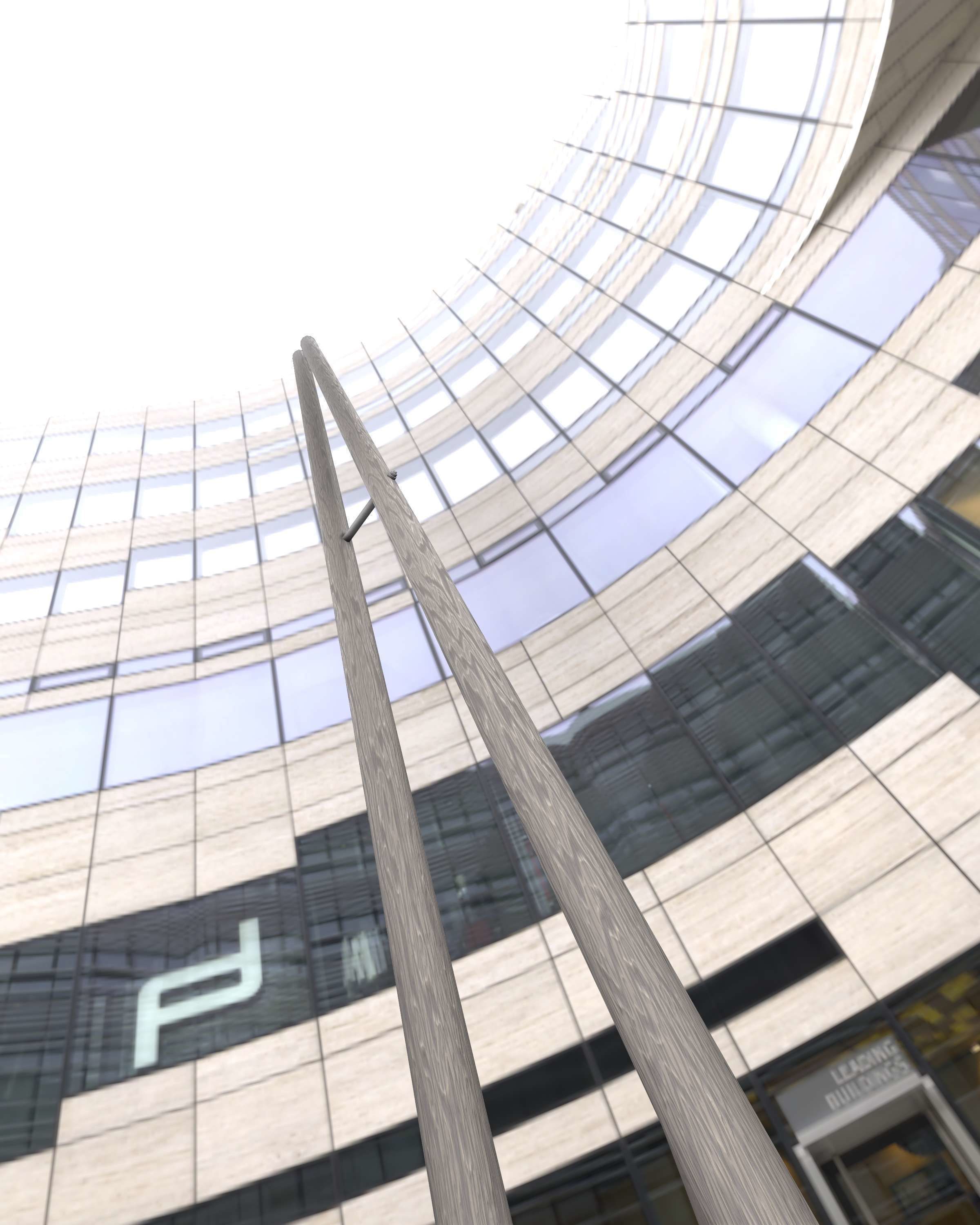 Wooden A-Pole without Ladder - Object 032 Low-poly 3D model_27