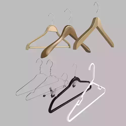 HANGER SET three wooden hangers