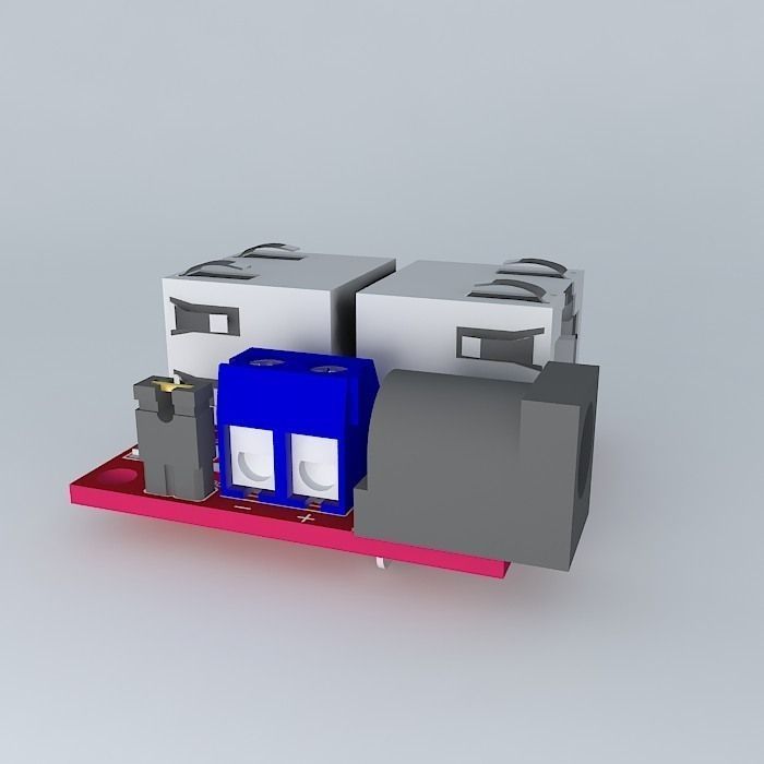 PowerNet connector Free 3D model_1