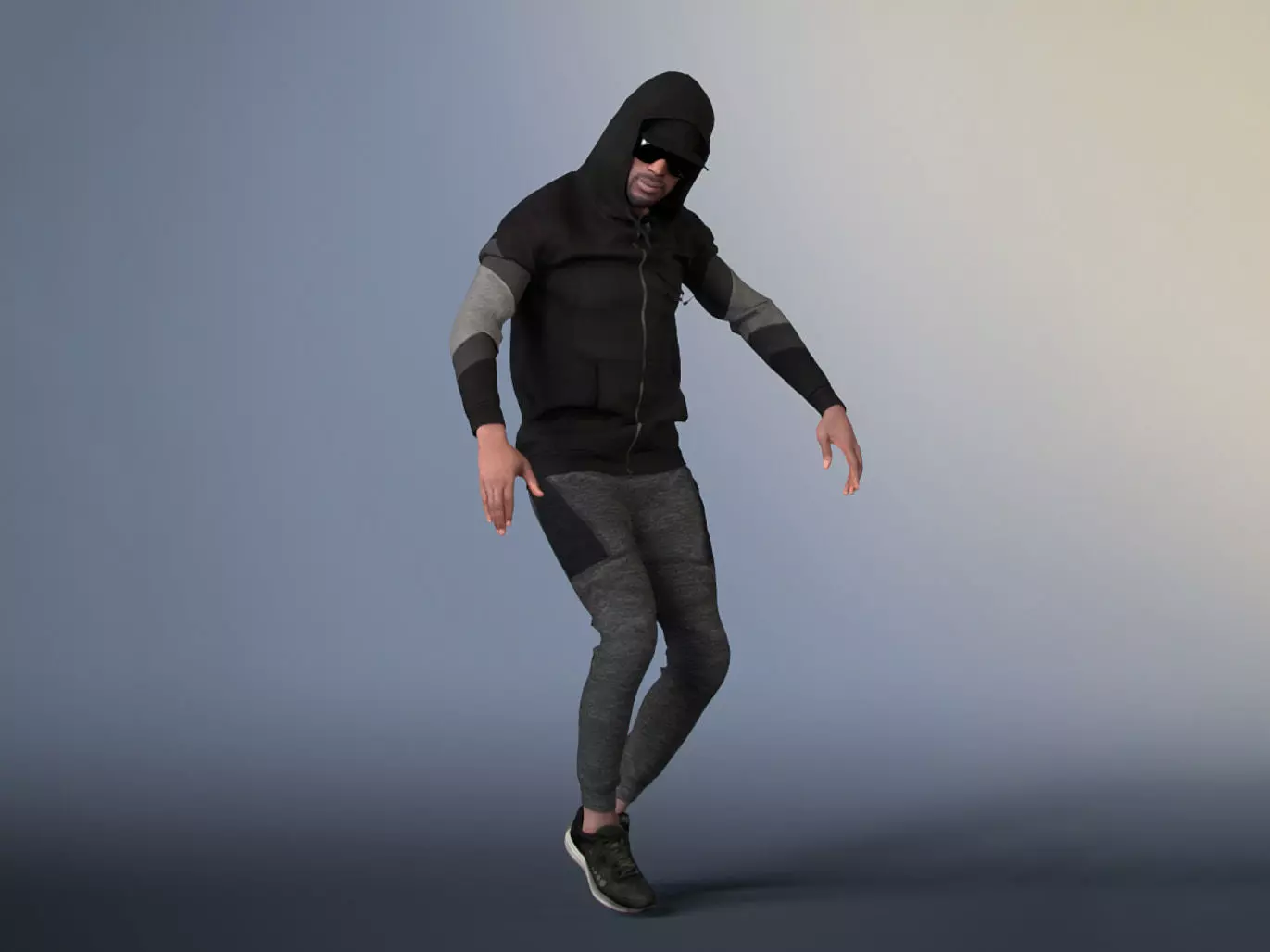 Bruce 20376-09 - Hip Hop Dancer - Animated Model Low-poly 3D model_0