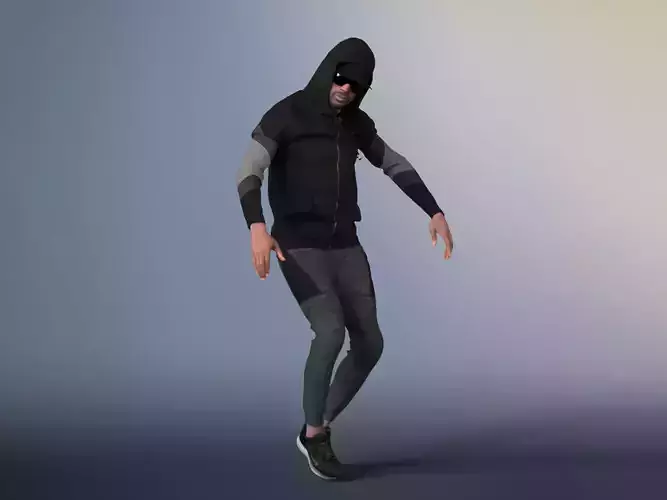 Bruce 20376-09 - Hip Hop Dancer - Animated Model Low-poly 3D model