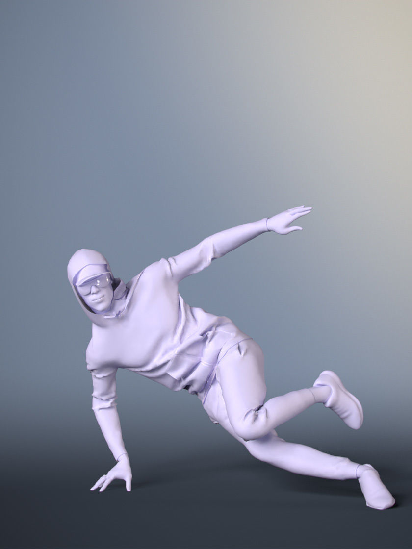 Bruce 20376-09 - Hip Hop Dancer - Animated Model Low-poly 3D model_5