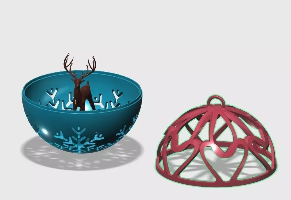 Christmas Holiday Keychain  Free 3D print model_1