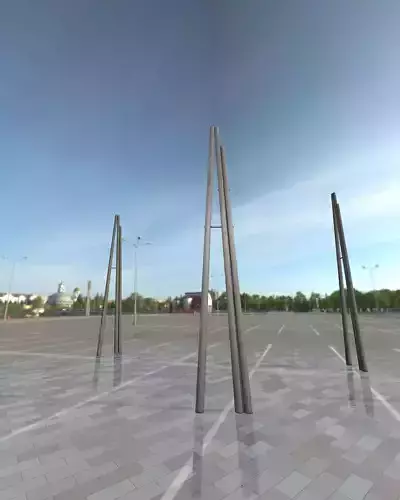 Wooden  A-Pole 2 without Ladder - Object 40